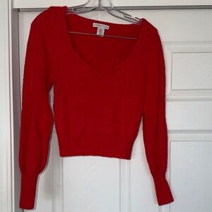 Sincerely Jules Red V-Neck Sweater